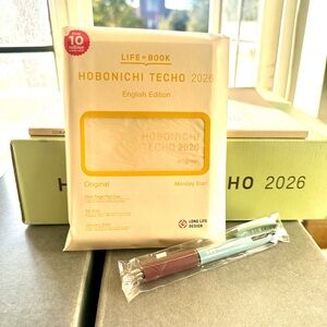 Hobonichi Techo 2026 Planner English A6, Hobonichi exclusive 3 color pen